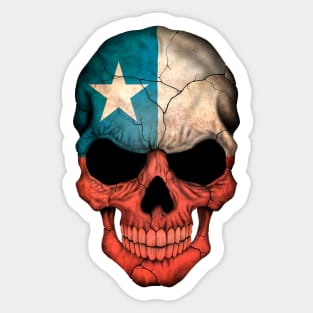 Chilean Flag Skull Sticker